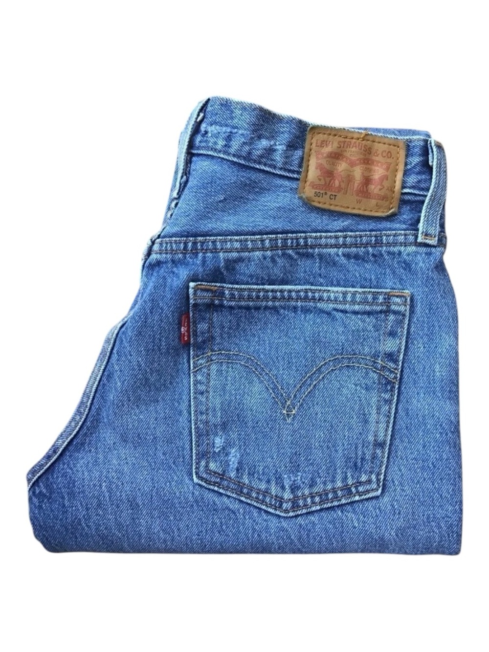 Levi’s 501 Distressed Ripped Straight Leg Button Fly Jeans Women’s W25 Denim